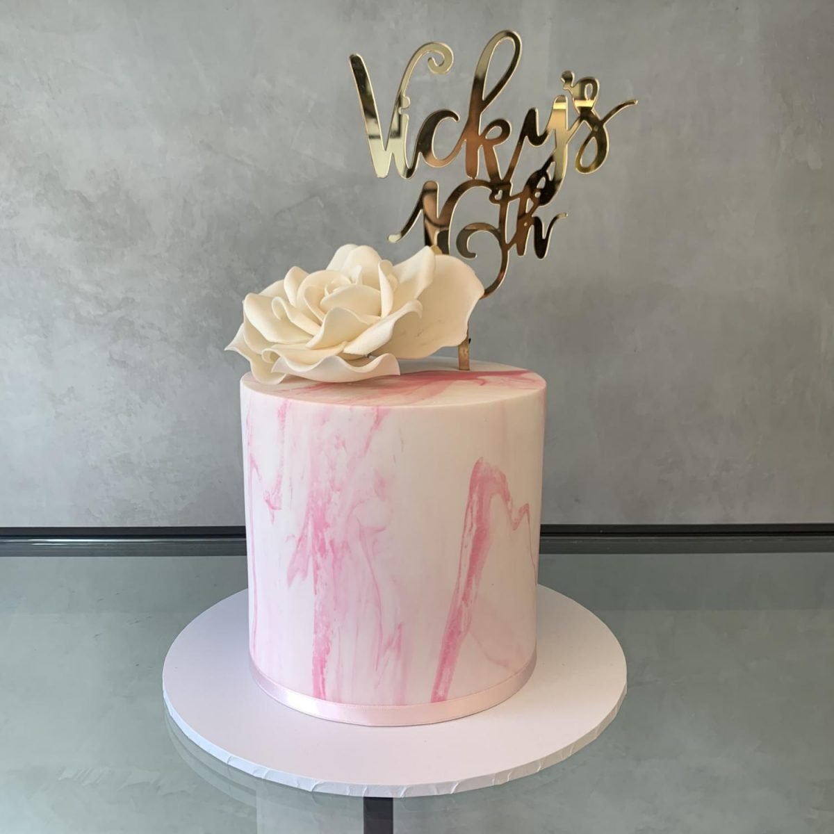 Light Pink Marble | Nikos Cakes